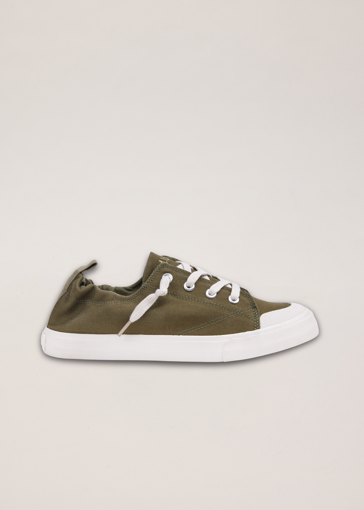 Olive slip-on sneakers