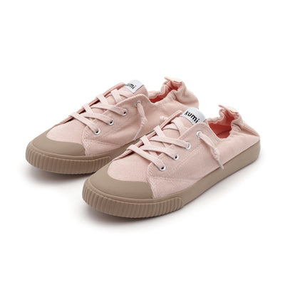 Pink Corduroy slip-on sneakers