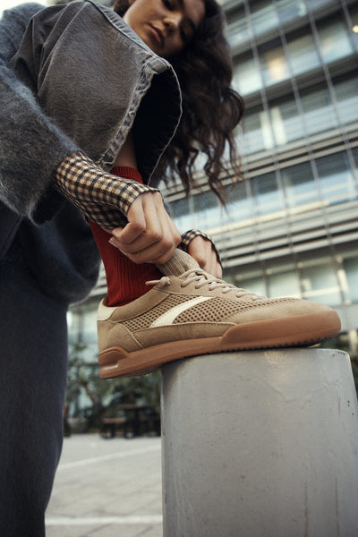 Mesh sneakers Beige
