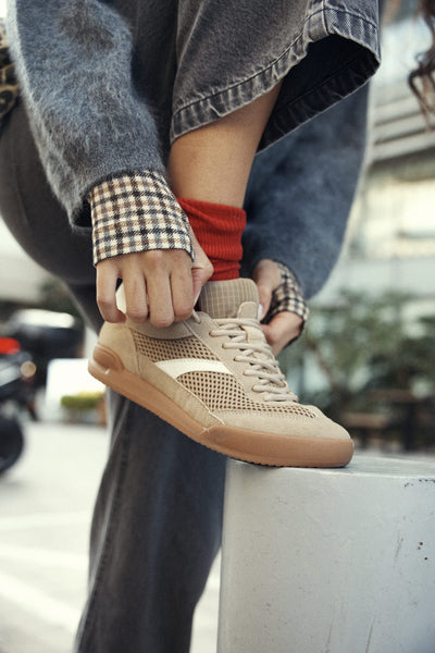 Mesh sneakers Beige