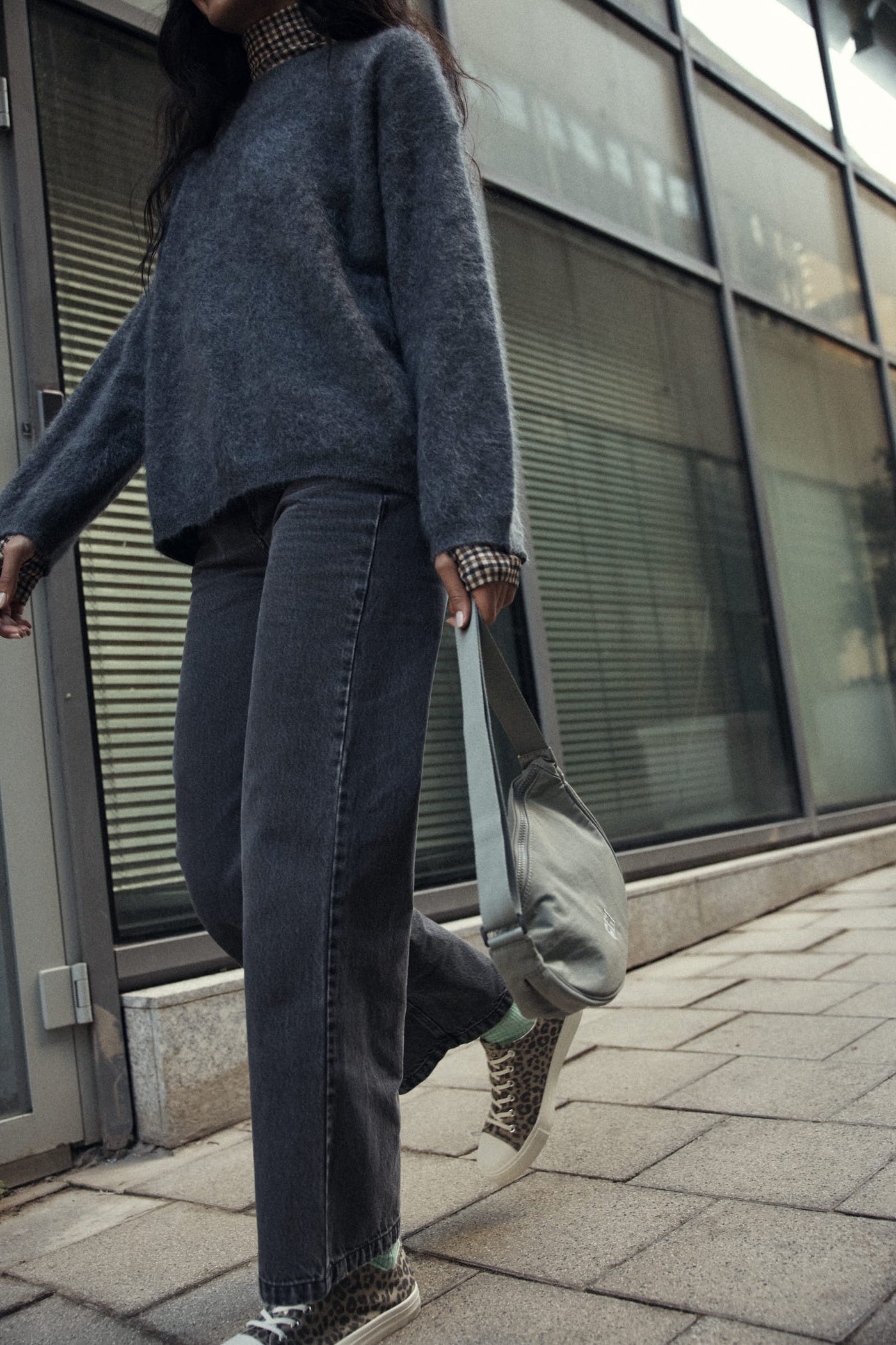 Dusty green shoulder bag