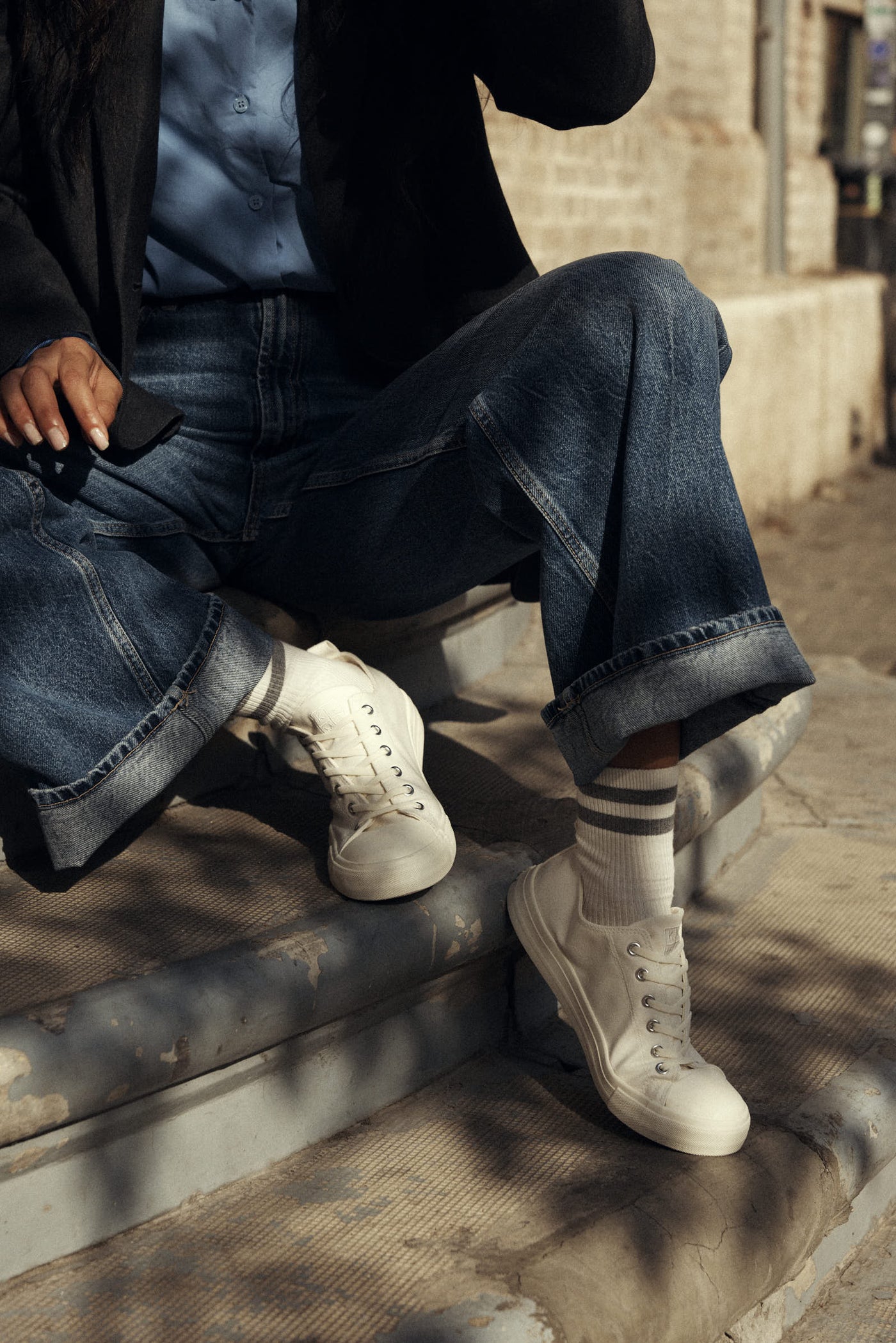 Retro sneakers white