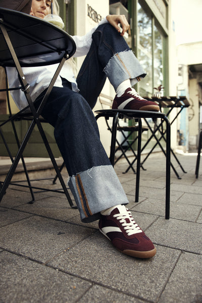 Airy Suede sneakers Borgundy