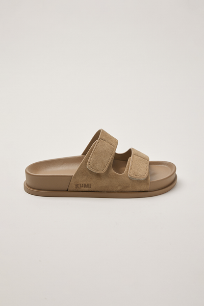 Two strap slides Tan