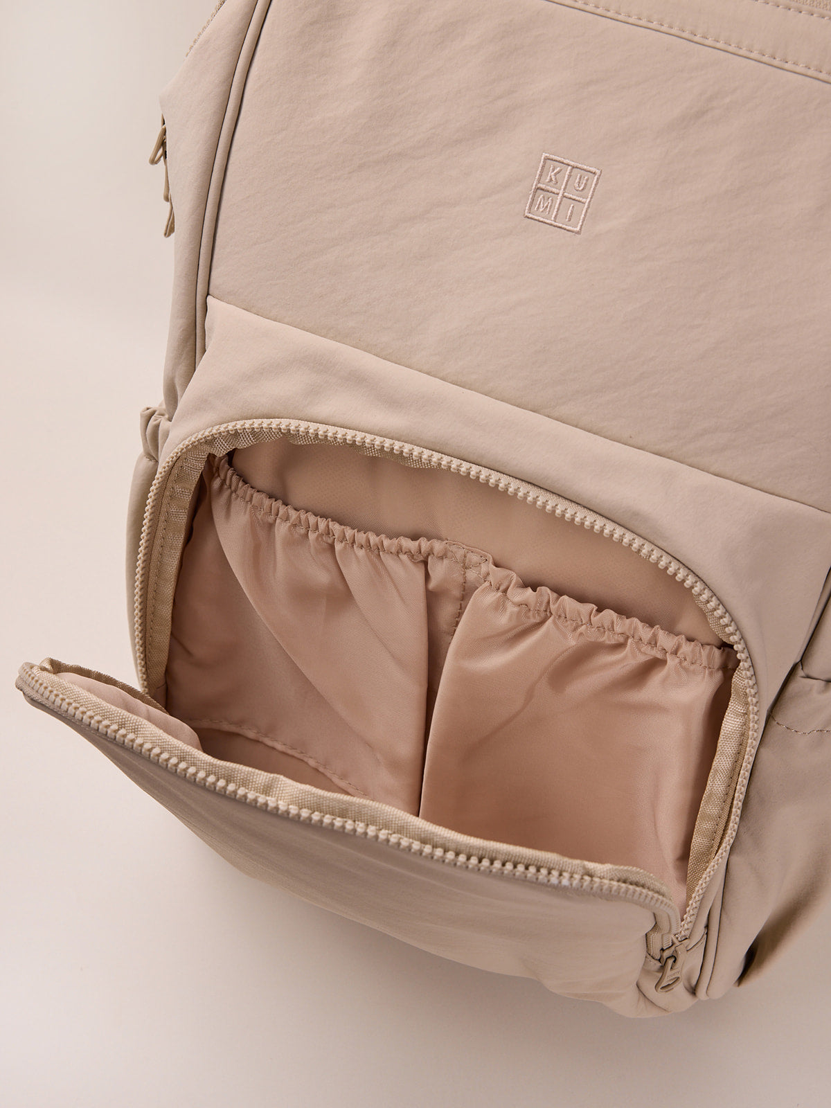 Beige stroller bag