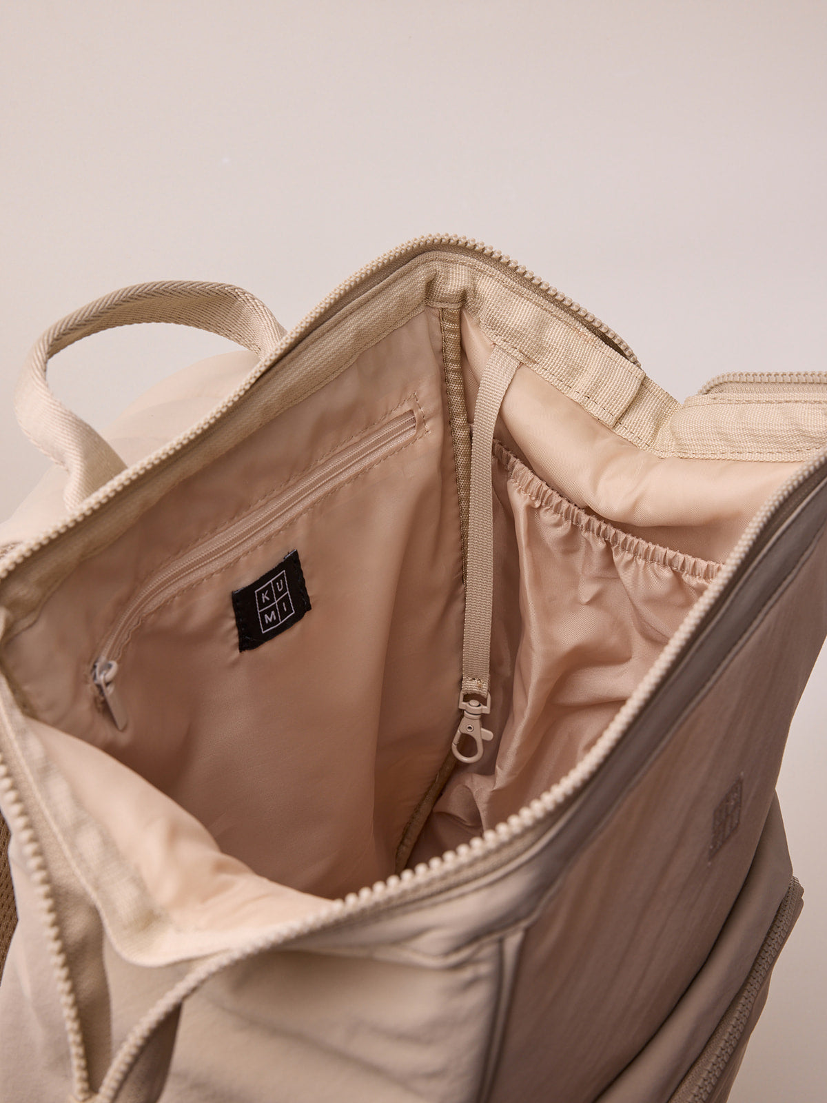 Beige stroller bag