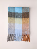 Brown/Blue plaid scarf