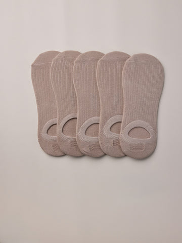 Beige invisible socks