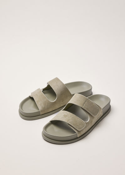 Two strap slides Light green