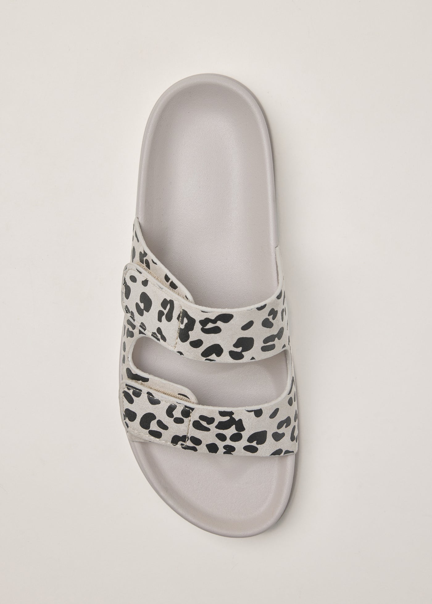 Two strap slides Offwhite Leopared