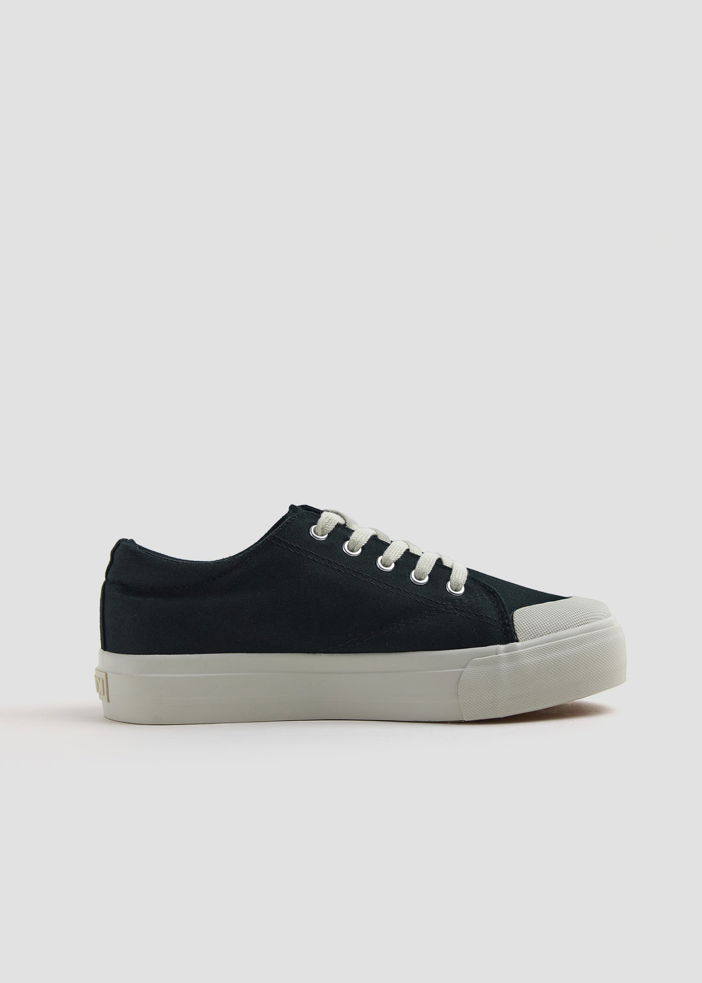 Black platform sneakers