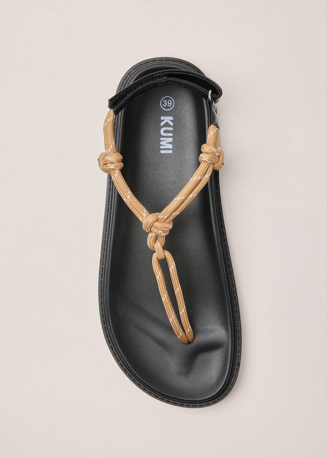 Cord sandals in Beige