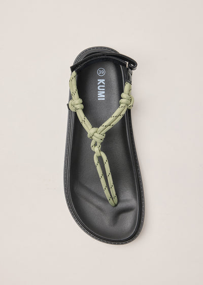 Cord sandals  Light green