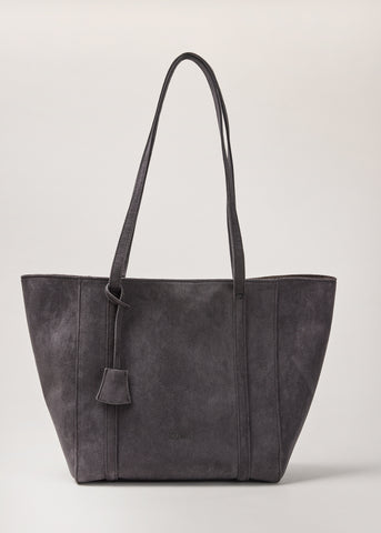 Suede tote in Espresso