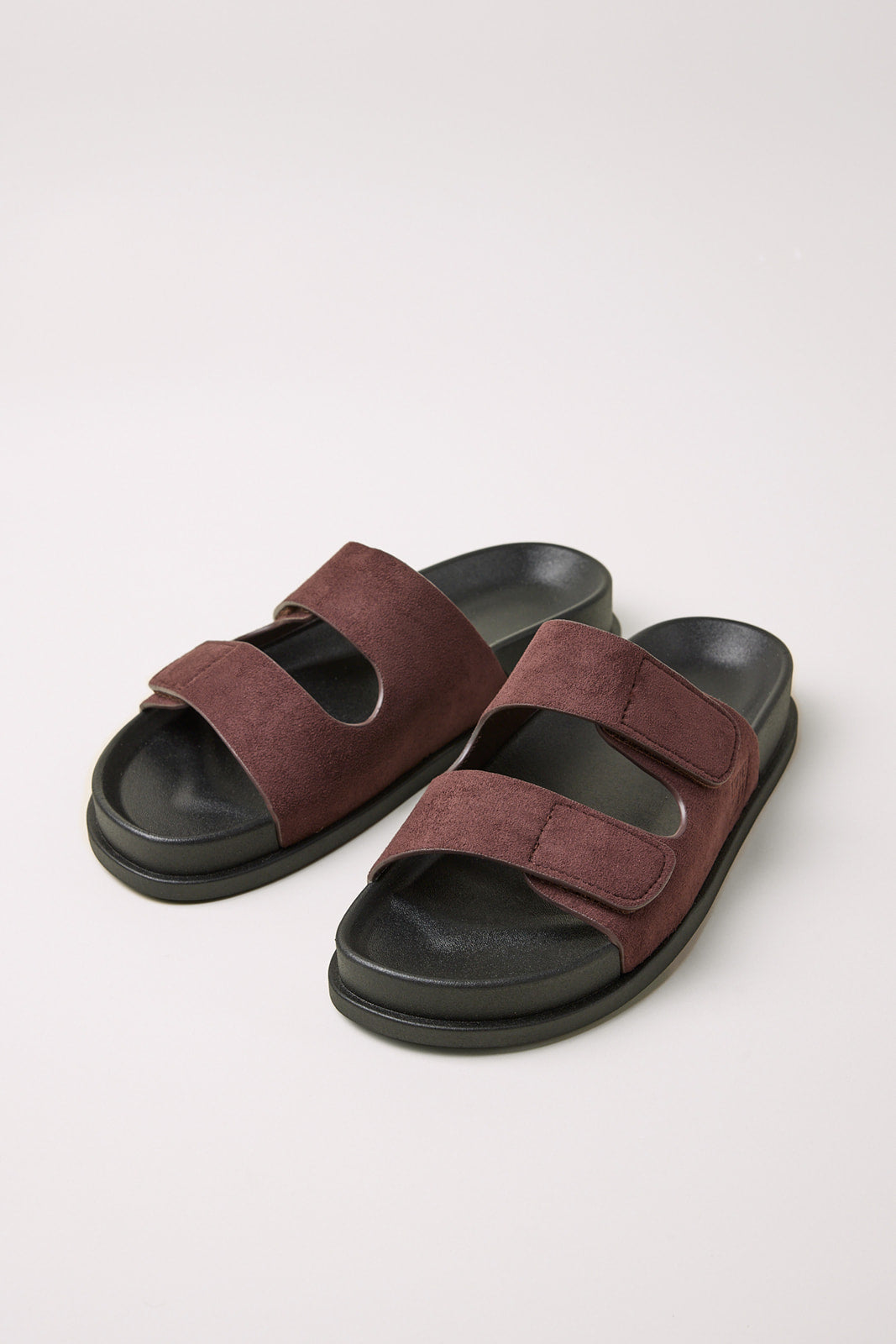 Two strap slides Burgundy