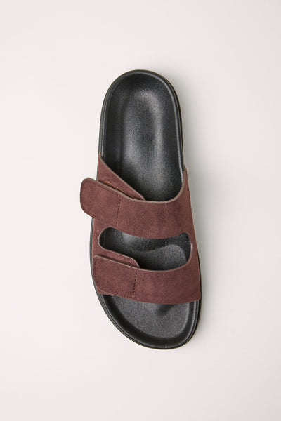Two strap slides Burgundy