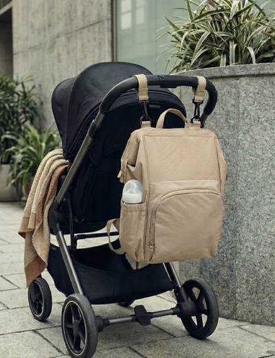 Beige stroller bag
