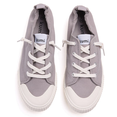 Gray Lilac Platform slip-on sneakers