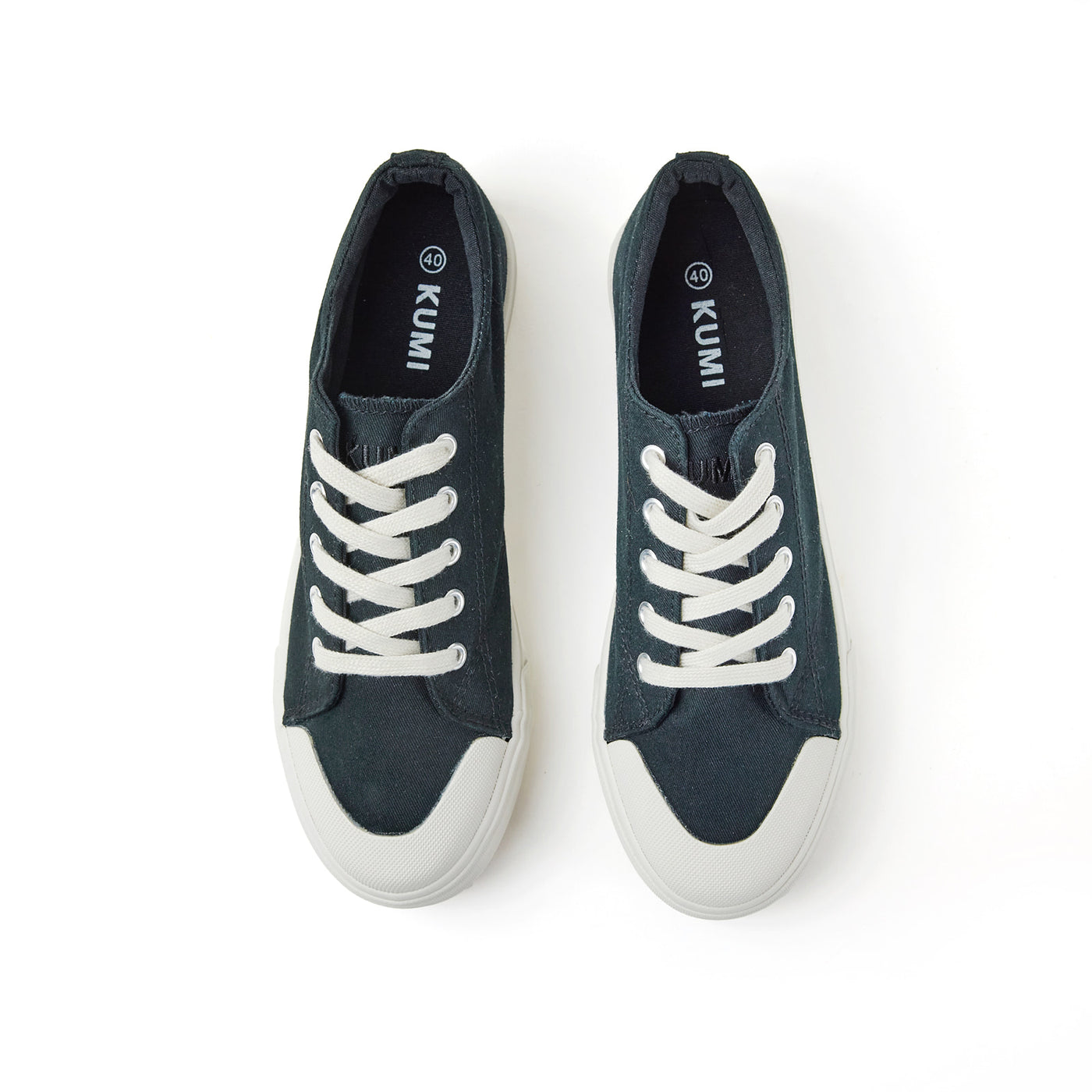 Black platform sneakers