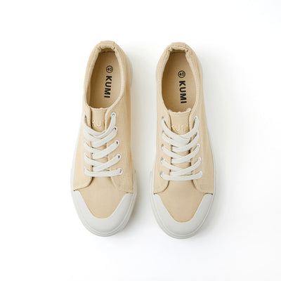 Latte platform sneakers