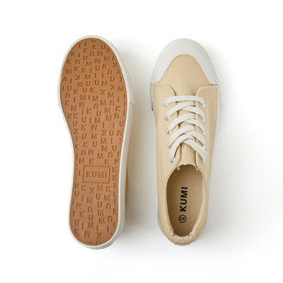 Latte platform sneakers