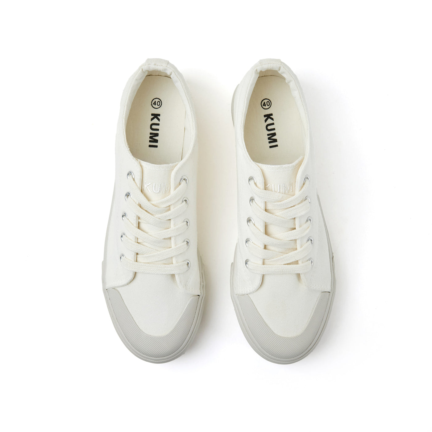 White platform sneakers