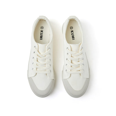 White platform sneakers