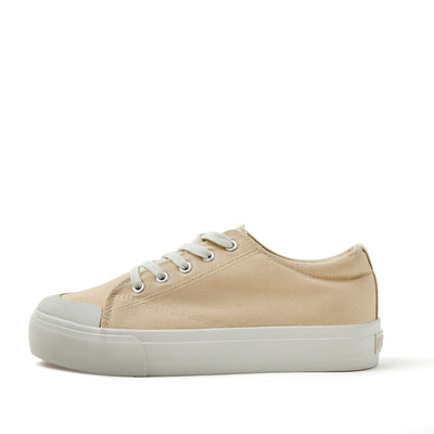 Latte platform sneakers