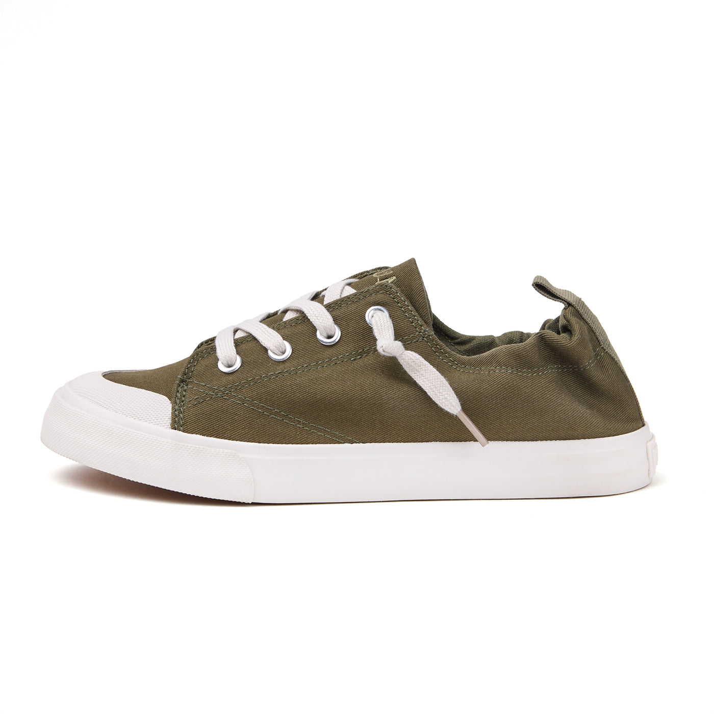 Olive slip-on sneakers