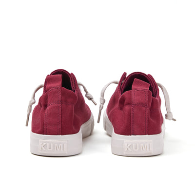 Dark red slip-on sneakers