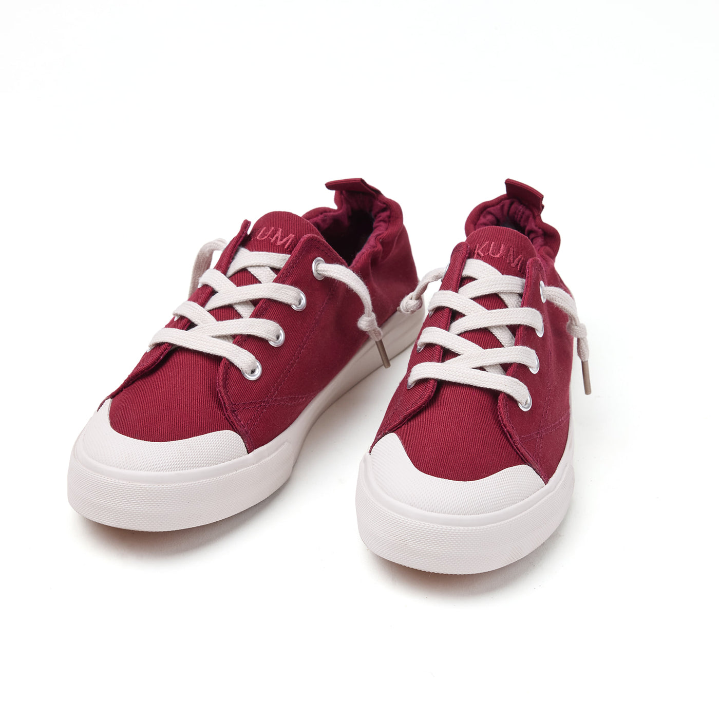 Dark red slip-on sneakers