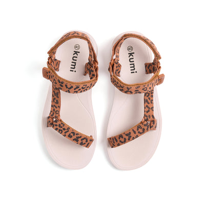 Brown leopard sandals