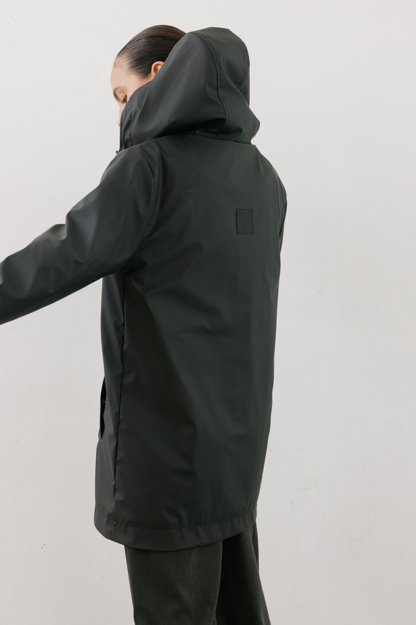 Rubberized coat Midnight Black