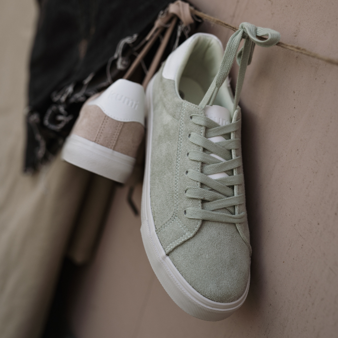 YAY Sage Suede Sneakers