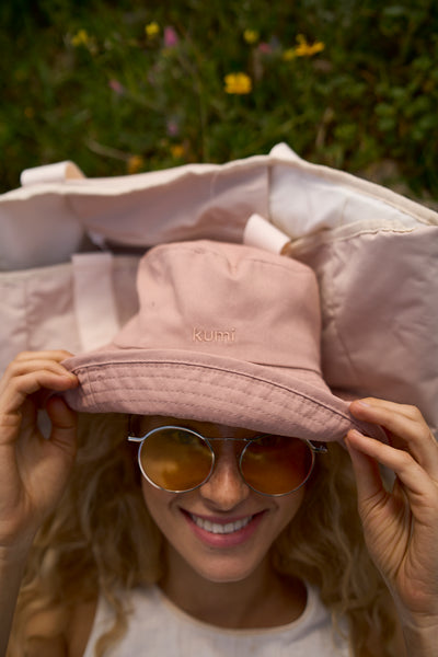 Bucket hat in Dusty Pink