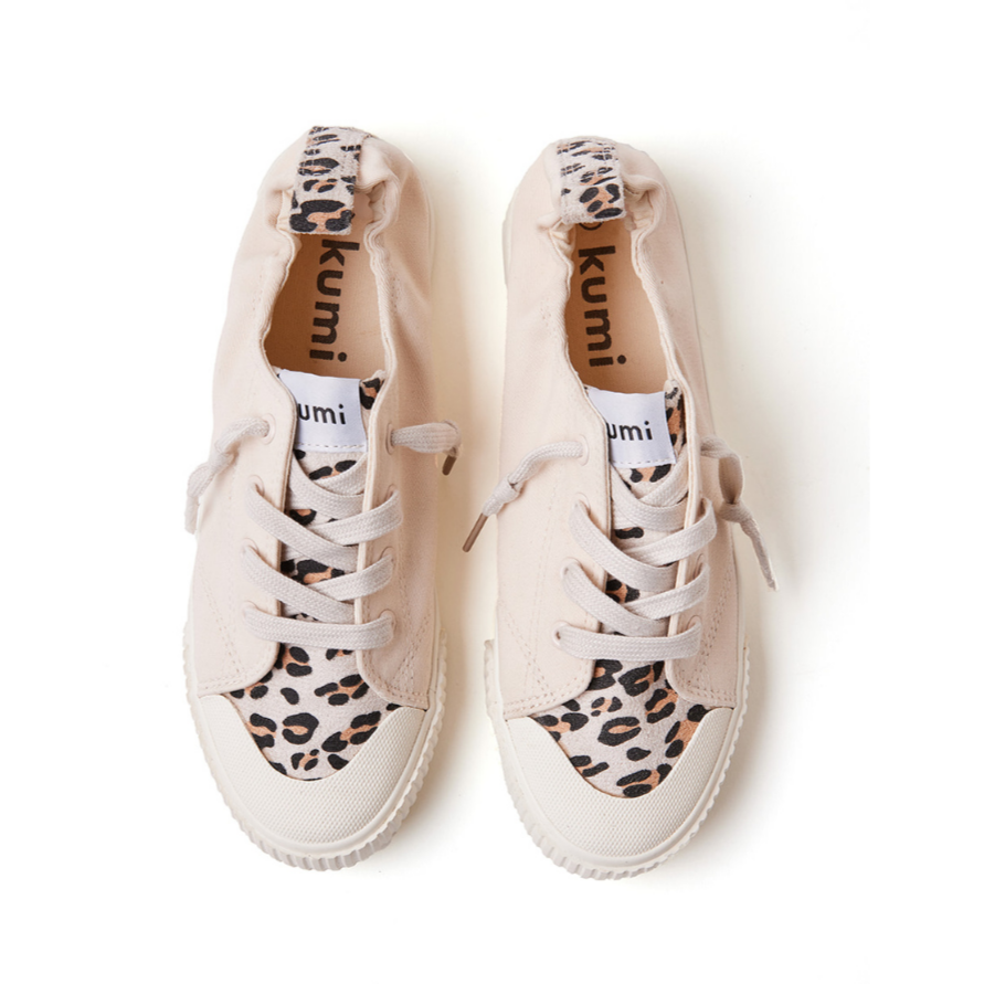 Beige/Leopard Slip-on sneakers